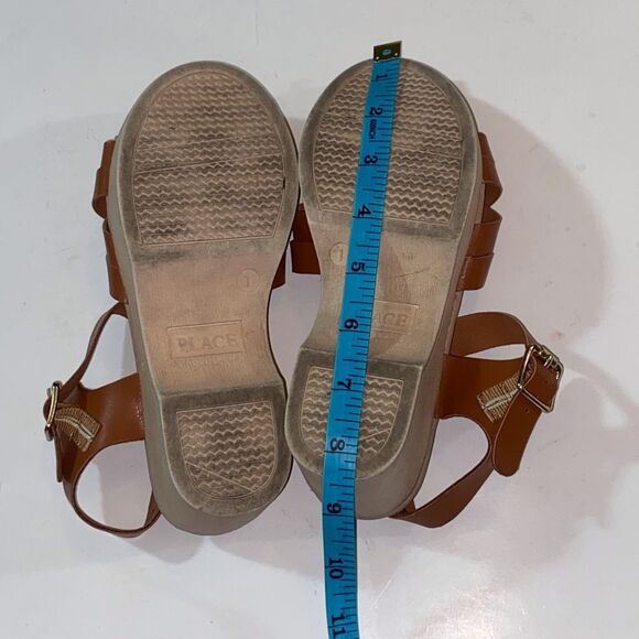 Place Tan Brown Strappy Sandals Girl Size 1 - Picture 10 of 13